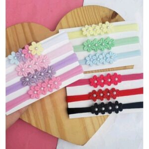 Kit 10 faixinhas tiara para bebê laços rn lacinhos faixa infantil maternidade menina flores acessórios de cabelo