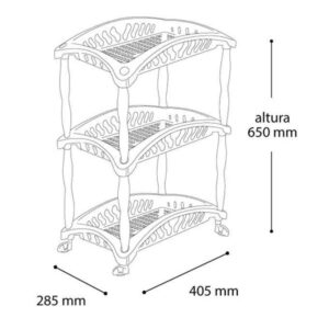 Organizador MELHOR PRECO Vertical Triplo Fruteira Branco toy 25613