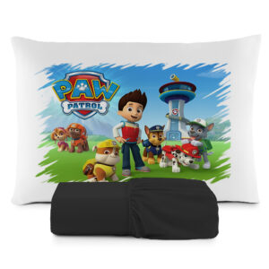 JOGO DE LENÇOL SOLTEIRO INFANTIL PATRULHA CANINA, CHANSE FRONHA TRAVESSEIRO, LENÇOL DE ELASTICO