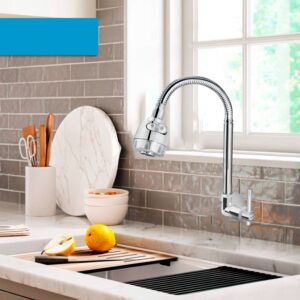 Torneira Gourmet Flexível de Parede METAL Inox Cozinha gourmet Chuveirinho Cozinha Parede