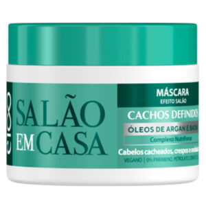 Eico Máscara Tratamento Creme Hidra Nutre Salão Em Casa Cachos Definidos 270g Óleo Argan Cacheados Crespos e Ondulados