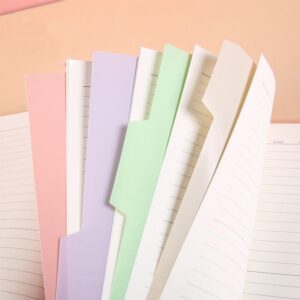 Divisórias para Caderno com 11 Dsicos – cores pasteis – Tamanho universitário – 21 x 28 cm