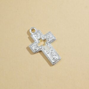 Crucifixo Para Terço Mini Pequeno 2,2×1,4 cm  Pingente Pulseira Montagem de Terço Alta Qualidade