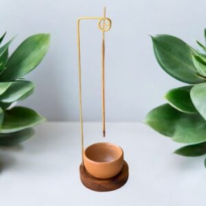 Incensário Invertido Porta Incenso com Coletor de Cinzas – Sujeira Nunca Mais – Queimador de Incenso