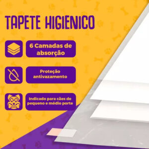 Tapete Higiênico Espaço De Bicho 30 Unidades 60×60