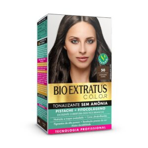 Kit Bio Extratus Color Tonalizante sem Amônia 50 Castanho Claro LANÇAMENTO