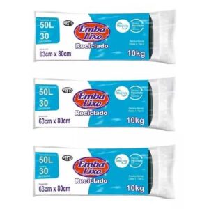 Leve 5 pacotes de Saco para Lixo de 50 Lts direto da Fábrica!