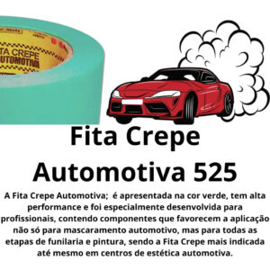 Kit com 10 Unidades de Fita Crepe Automotiva Verde Adere 525 45mmx50m – Adere