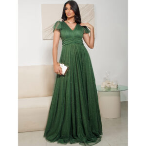 VESTIDO DE FESTA MANGUINHA