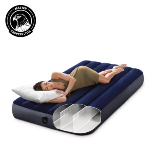 Colchão Inflável Solteiro Multiuso Tamanho 99x191x25cm Cor Azul Aguenta até 136kg Camping (Não Acompanha bomba) Ar Livre