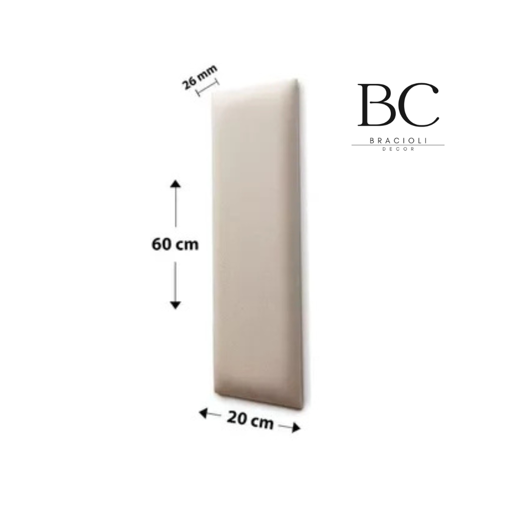 KIT 7 UNIDADES CABECEIRA MODULADA CAMA BOX CASAL 60X20 CM PLACAS ADESIVAS - ENVIO IMEDIATO