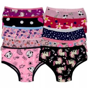 Kit 10 Calcinhas Infantil De Algodão Tanga Juvenil Criança