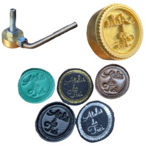 Clichê carimbo personalizado em latão para pão, madeira, couro, hotstamping 5cm x 5cm