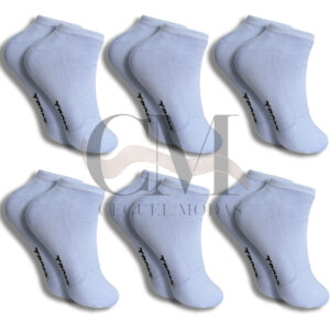 Kit com 24 Pares de Meias Brancas Soquete com algodão Unissex