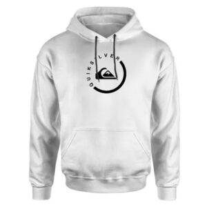 Blusa de Frio Moletom com Capuz e Bolso Agasalho Unissex Estampado Quiksilver