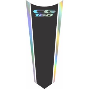 adesivo tanque gravata holográfico titan/Fan/start 125/150/160 LAMINADO COM PELÍCULA TRANSPARENTE