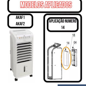 Filtro colmeia climatizador Midea Akap1 Akap2 Akaf1 Afak2 3x17x26 Cm