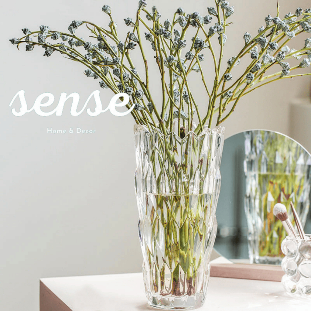 Vaso de Vidro de Cristal, Vaso Decorativo Moderno, Vasos de Cristal Transparente Para Decoração