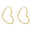 Brinco Ouro 18k Argola Coração 0.40 gramas