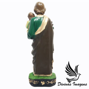 Imagem São José 20cm Gesso Premium Pintado a Mão Toques Artistícos Arte Sacra