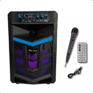 Caixa De Som Grande Potente 2000w Karaokê Bluetooth Portátil – Inllus