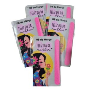 100 ou 50 Mini Lixa de Unha com Cartão de Agradecimento ao Cliente – Mimo – Lembrancinha