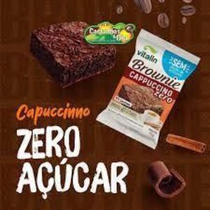 Brownie Cappuccino Vitalin 280g – Sem Glúten, Zero Açúcar | Kit 8 unid de 35g