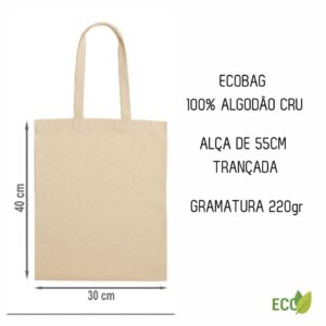 Ecobag Bolsa de Praia Unissex Ecológica 100% Algodão Cru Gorillaz