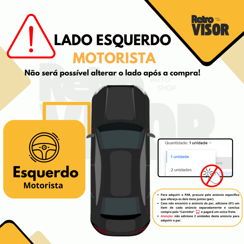 Lente Espelho Retrovisor Civic 2012 a 2016 S/ Pisca