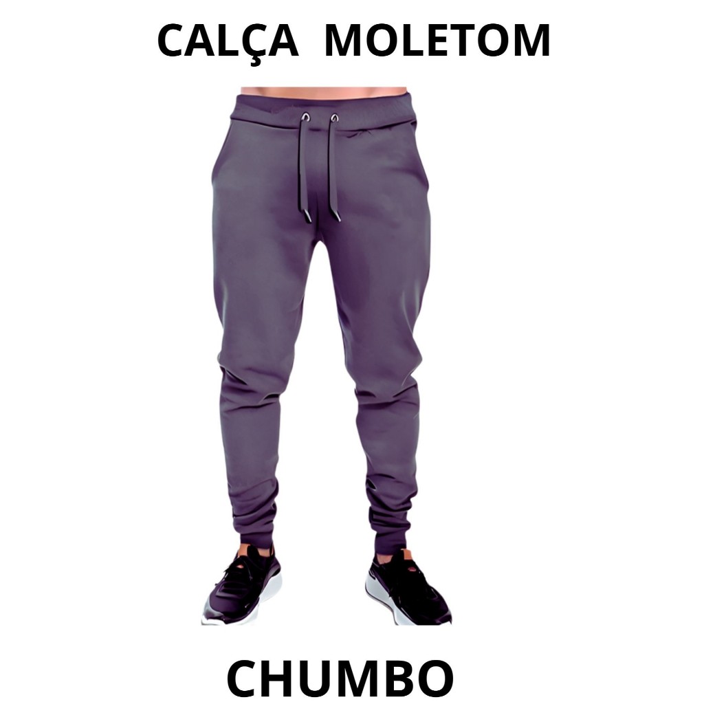 Calça de moletom pelúcido masculino estilo jogger academia ,caminhada e casual muito confortável