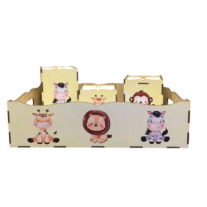 Bandeja Kit Higiene Bebê Adesivado 4 Peças