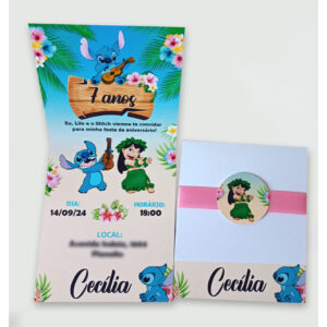 convite personalizado tema Stitch