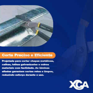 Tesoura Chapa Calha Funilaria Funileiro Corte Aço Reto  8 A 10 Polegadas Calheiros