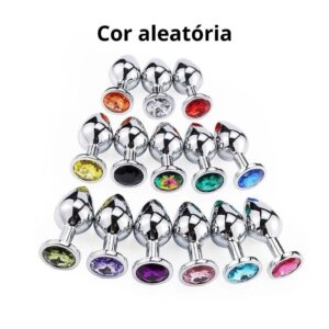 Kit Plug Anal Tamanho P + Gel Lubrificante One Sex Menta + Anel Peniano + Vibrador Ponto G