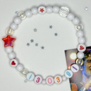 Pulseira de Silicone com Miçanga Luan Santana Luan City Luade Luanete Luanetes