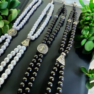 Terço De Pulso Pérola São Bento NOVIDADE Pulseira Religiosa