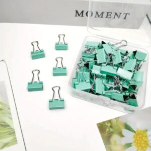 Clips Alfinete Prendedor Papel Pasta Tons Pasteis 8un 19mm Escritório Escola Organização Office