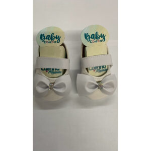 Sapatinho de bebê- Sapatilha Boneca Feminina Branca