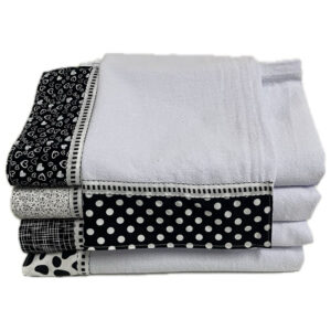 kit Pano de Prato Barrado Minimalista 05 unid – Pé de Galinha