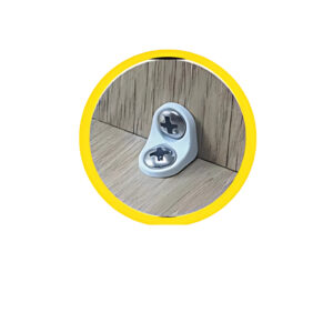 Kit 100 Suporte mais 200 Parafuso para 4×16 Cadeirinha Cantineira Niquelado Branco ou Cromado