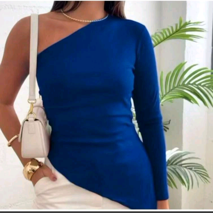 Blusa Feminina Mula Manca Manga Longa Assimétrica Manga Canelado