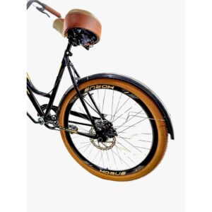 Bicicleta Retrô Vintage Aro 26 com Freio a Disco e Suspensão – Sem Marcha