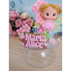 vela jardim em biscuit/ decoração jardim encantado