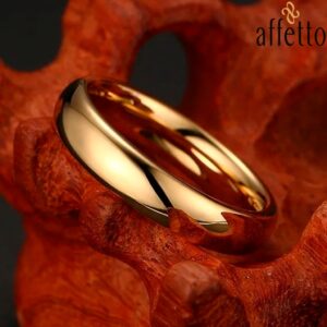 Aliança Avulsa Abaulada 4mm em Moeda Antiga Anel Masculino Feminino Dourado