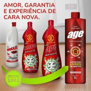 Kit Mata Barata Inseticida Age Arraze 1l Multi Pulverizador