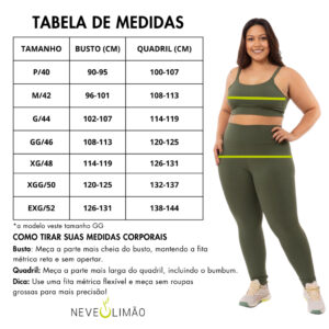 Conjunto academia Plus Size Calça Legging e Top fitness básico em diversas cores P ao 52