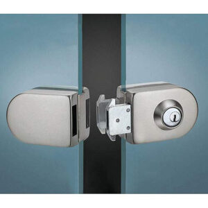 Fechadura de Pressão Para Portas de Correr  Vidro Vidro Inox Escovado Mixso