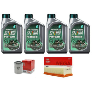 KIT 4 LITROS PETRONAS SELENIA PERFORM 5W30 FIAT FIRE + 1 FILTRO WO120 + FILTRO FAP9054