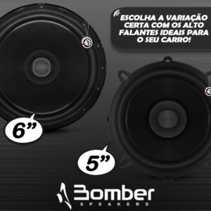 kit com 2 Pares De Alto-falantes bbr modelos montadoras para Portas Dianteiras e Traseiras ou tampão