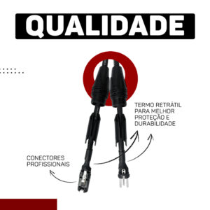 Cabo De Microfone Balanceado Xlr Macho Para Xlr Femea PULSE – Disponível em Vários Metros